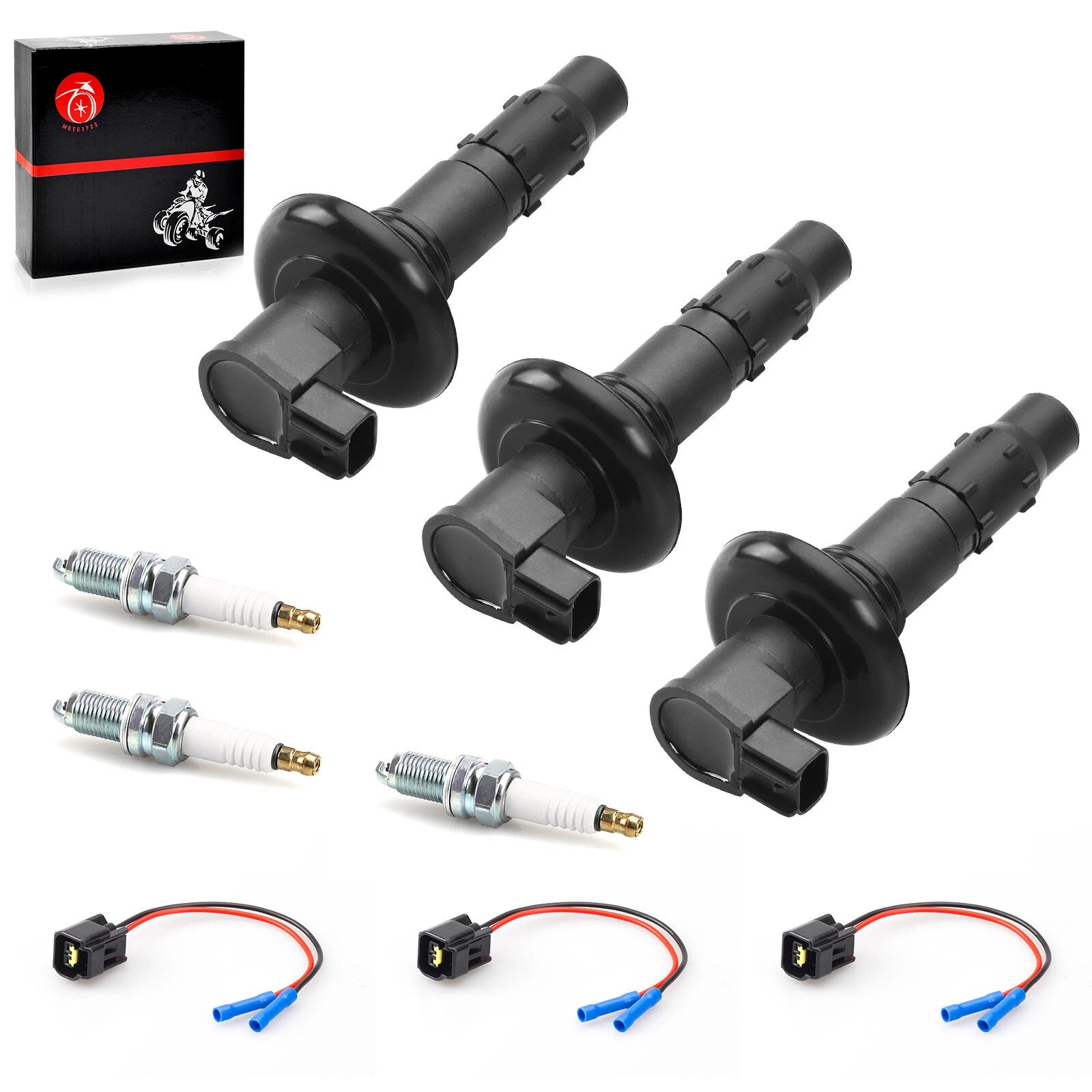 Ignition Coil & Spark Plugs for Sea Doo RXT RXP GTX GTR 155 215 255 260