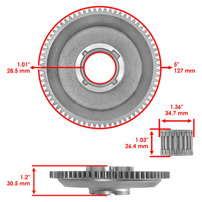 Starter Clutch One Way Bearing Idler Gear Replacement for Honda (2002–2006)