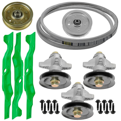 Deck Spindles and Pulleys Replacement with Belt for Cub Cadet LT 1050 (2011–2017)