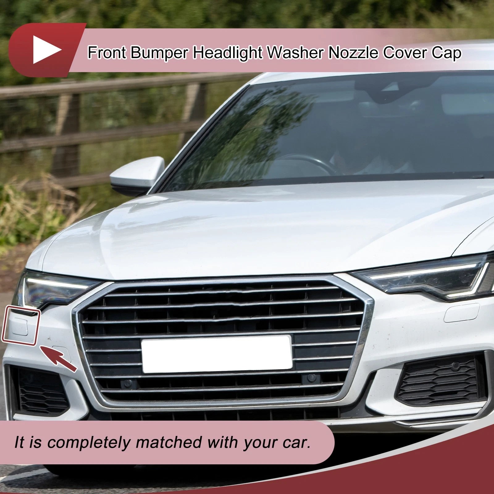 Front Right Washer Nozzle Cover Cap for Audi A6 (2019–2024) Unpainted