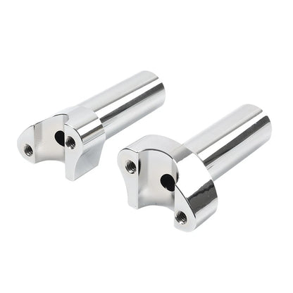 Chrome CNC 4" Handlebar Risers for Harley Sportster Dyna Softail (1" Bar)