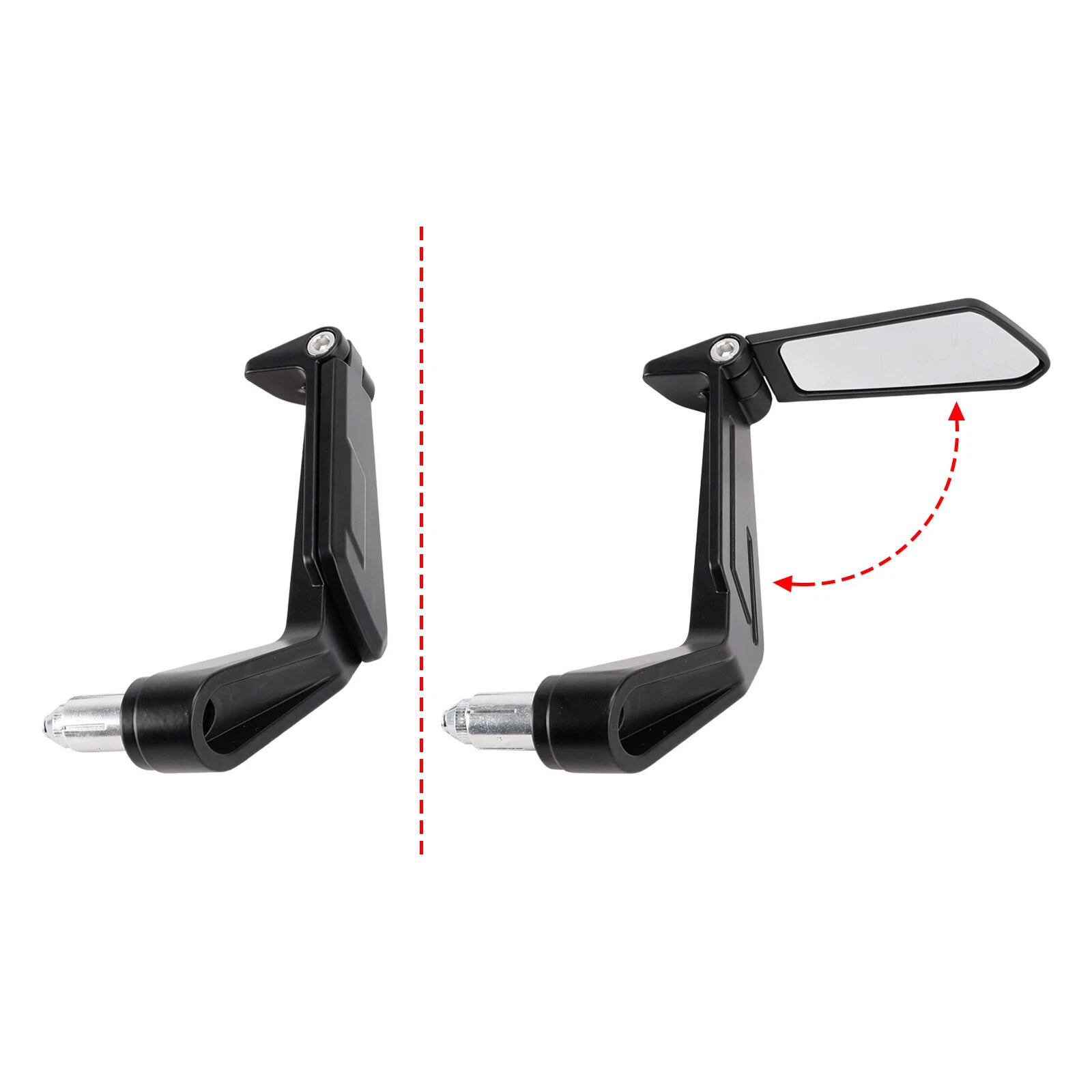 Handle Bar End Lever Protector with Folding Mirrors Set for Universal Motorcycle A9