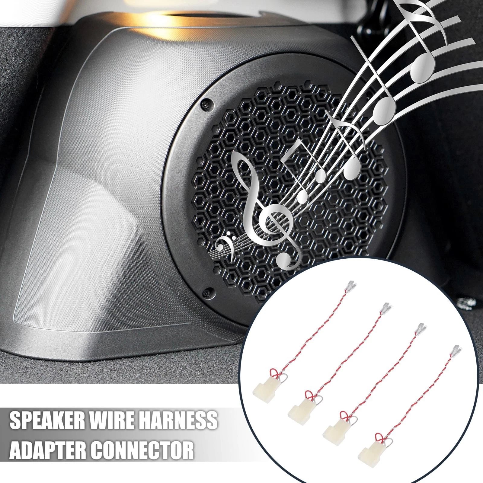 4pc Speaker Wire Harness Connector Adapter for Toyota Subaru (Universal)
