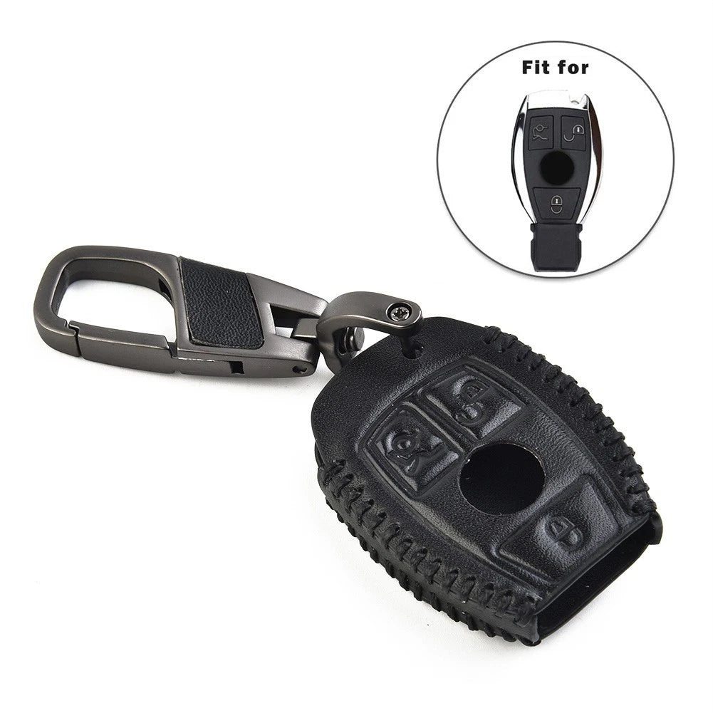 Leather Key Case Cover for Mercedes C-Class E-Class (W210)