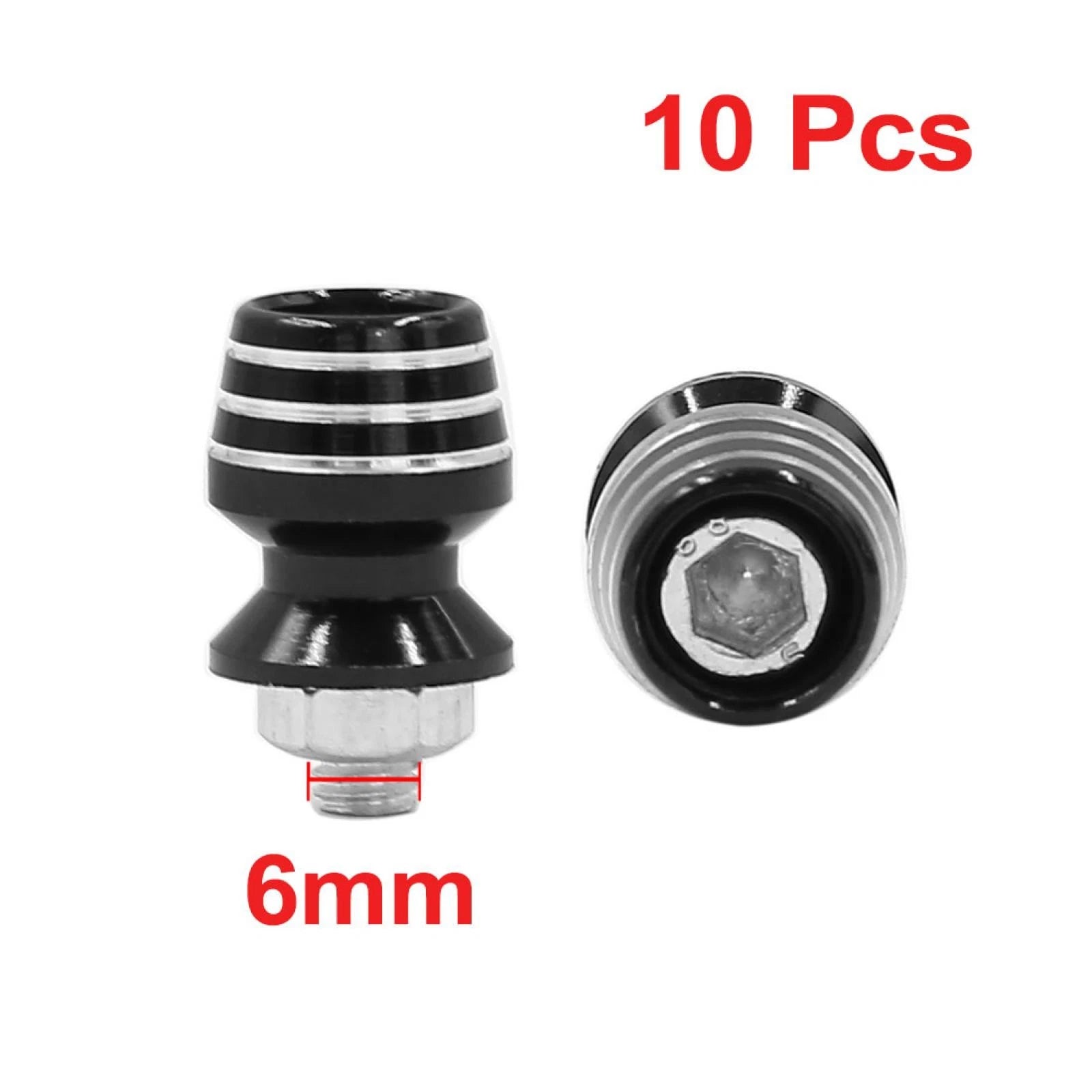License Plate Frame Mounting Bolts Screws 6mm Thread Set for 6 pcs (Universal)