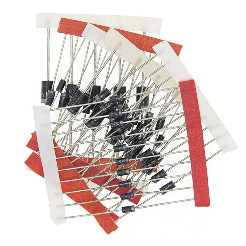 100Pcs Diode Assortment for DIY and Repair (No specific make/model)