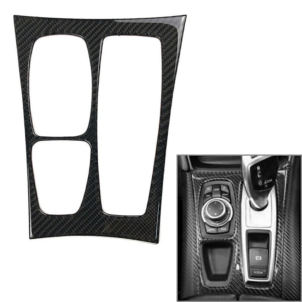 Carbon Fiber Gear Shift Box Panel Trim for BMW X5 E70, X6 E71 (2008–2014)
