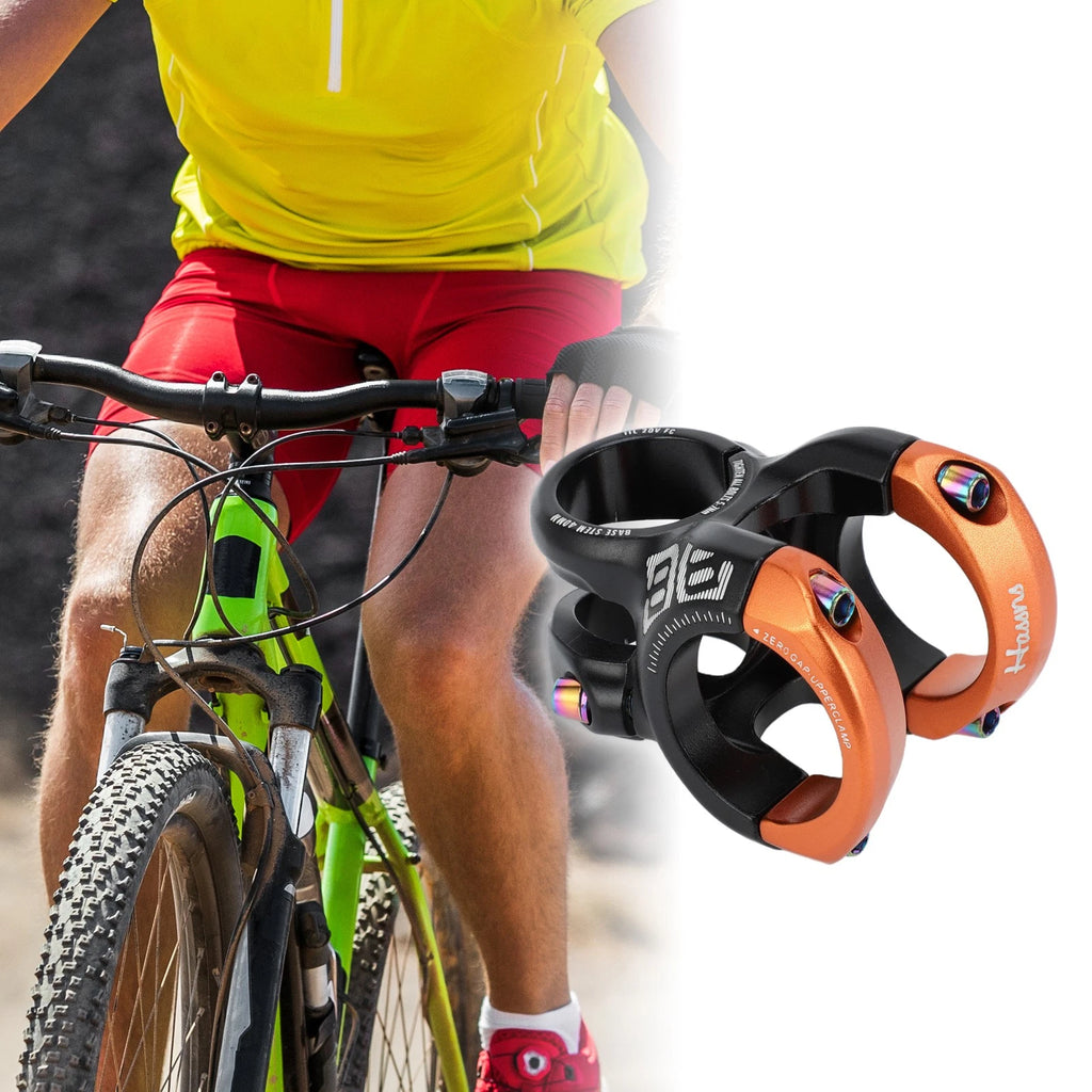 Mountain Bike Stem Short Handlebar for 35mm 0 Degree Rise (Black) (40mm)
