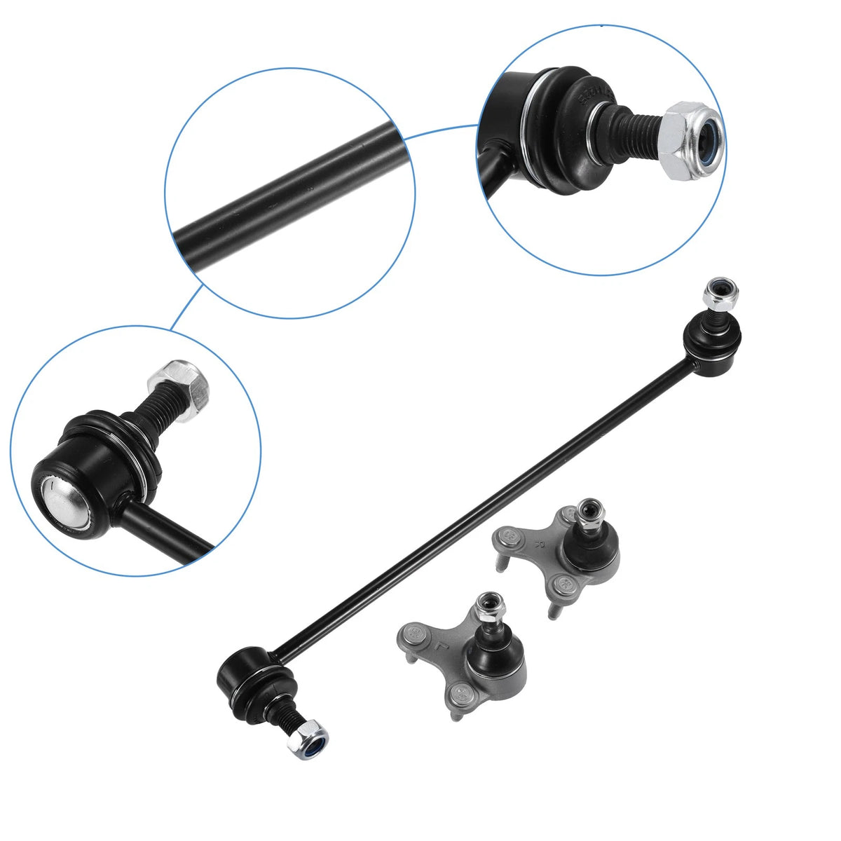 4 Pcs Front Sway Bar Link Stabilizer End Link for Volkswagen EOS (2007–2015)