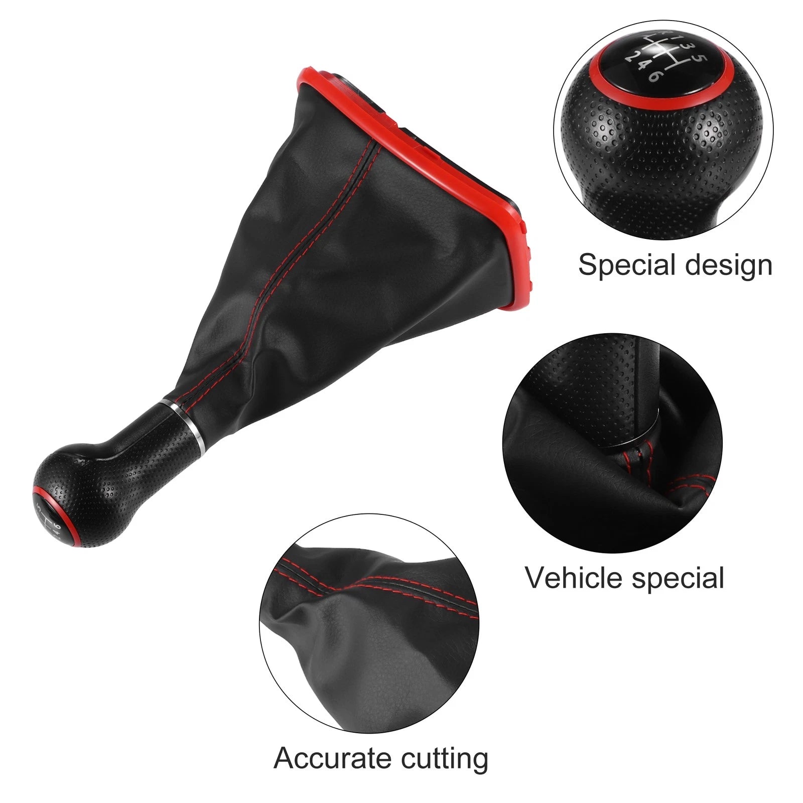 6 Speed Gear Shift Knob Boot Replacement for Volkswagen Golf 4 5 (1998–2006)