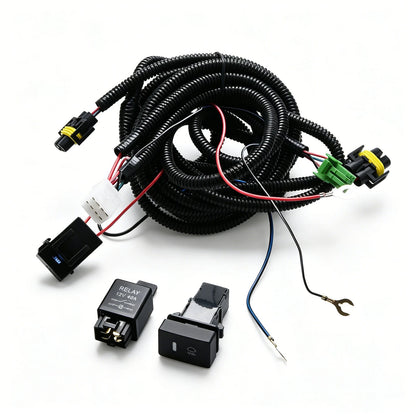 Fog Light Wiring Harness Kit with LED Switch for Ford Focus Mustang (2012–2018)