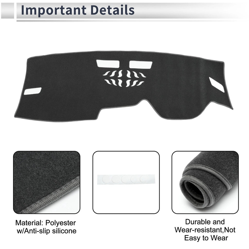 Dashboard Dash Cover Mat for Volkswagen Golf 8 2021–2024 Sun Protector Gray