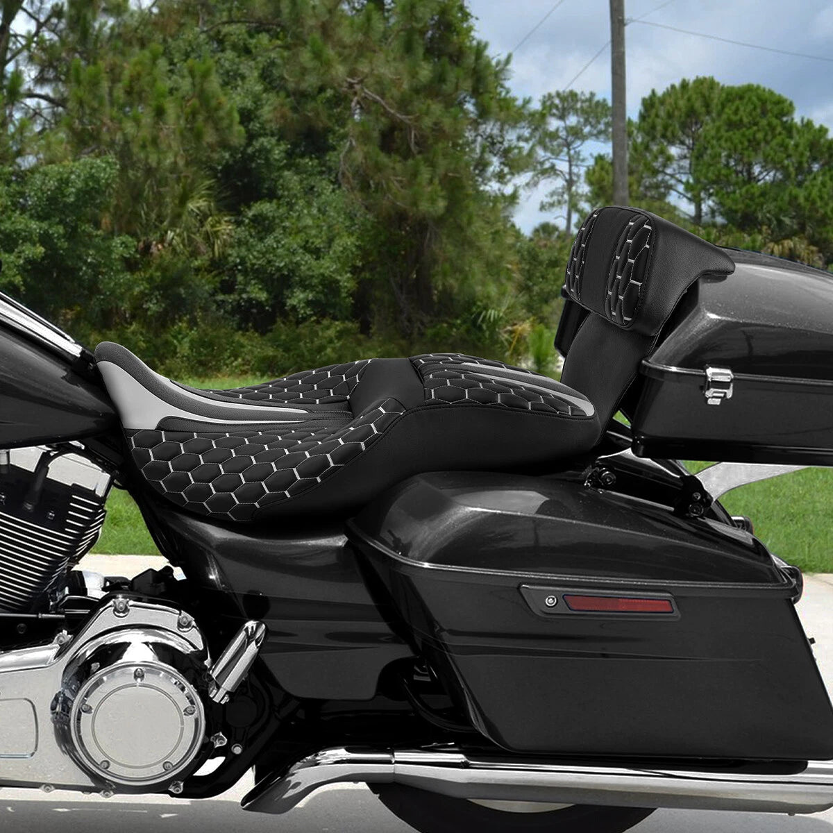 Driver Passenger Seat Backrest for Harley Street Glide (2014–2023)