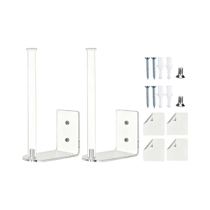 2X Wall Mounted Acrylic Hat Rack 15cm x 7.5cm Clear Storage Solution