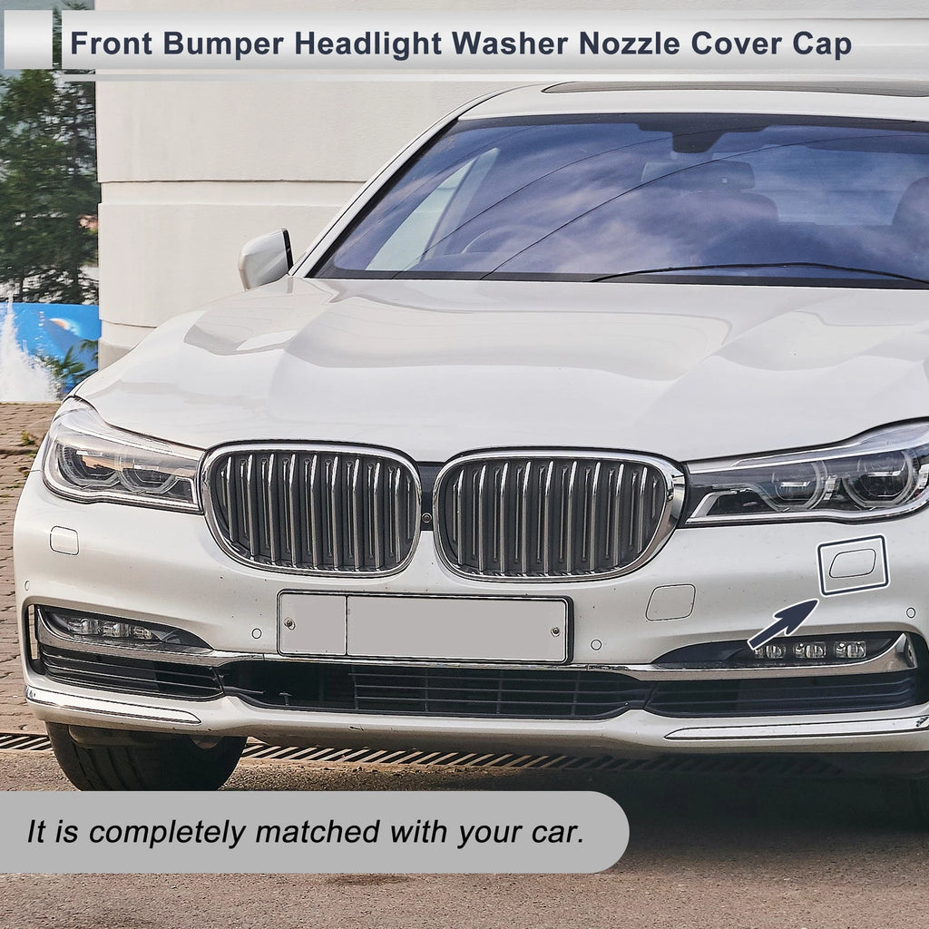 Headlight Washer Nozzle Cover Cap Front Right for BMW 740i Unpainted (2002–2008)