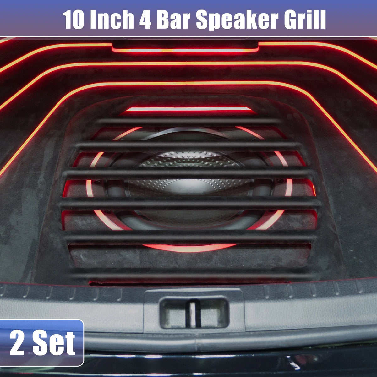 Set of 2 Speaker Bar Grills for Car Audio Subwoofer (10")