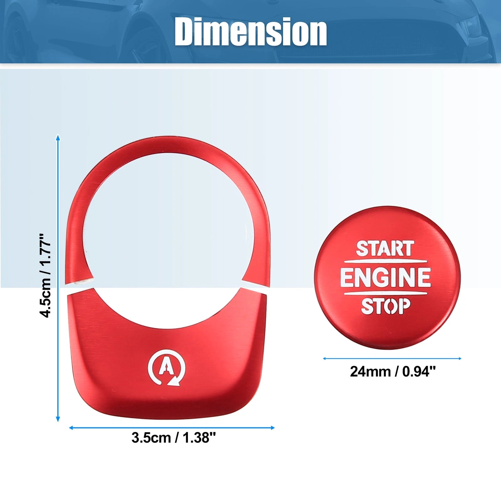 Engine Start Stop Button Cover Trim Sticker Kit for Mercedes-Benz A-Class (2019–2023)