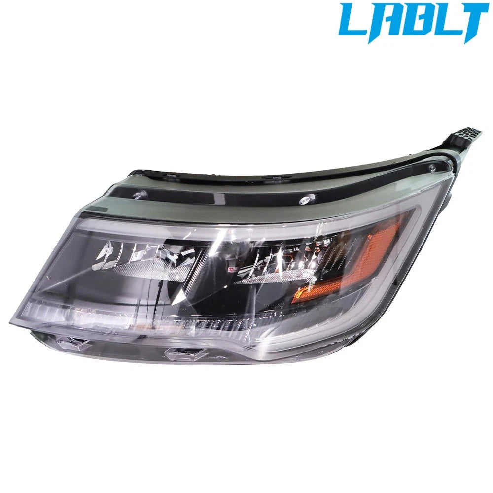 Driver Left Side Headlight Assembly for Ford Explorer (2016–2019) - Black Housing