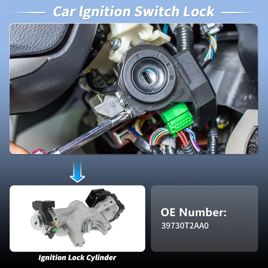 Ignition Lock Cylinder Replacement with Keys for Honda Accord (2014–2017)