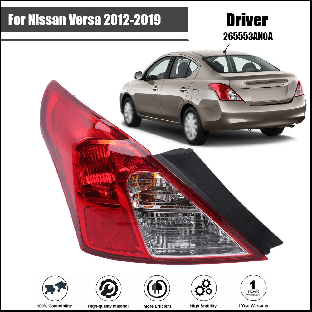 Halogen Tail Light Assembly for Nissan Versa (2012–2019) Left/Driver Side