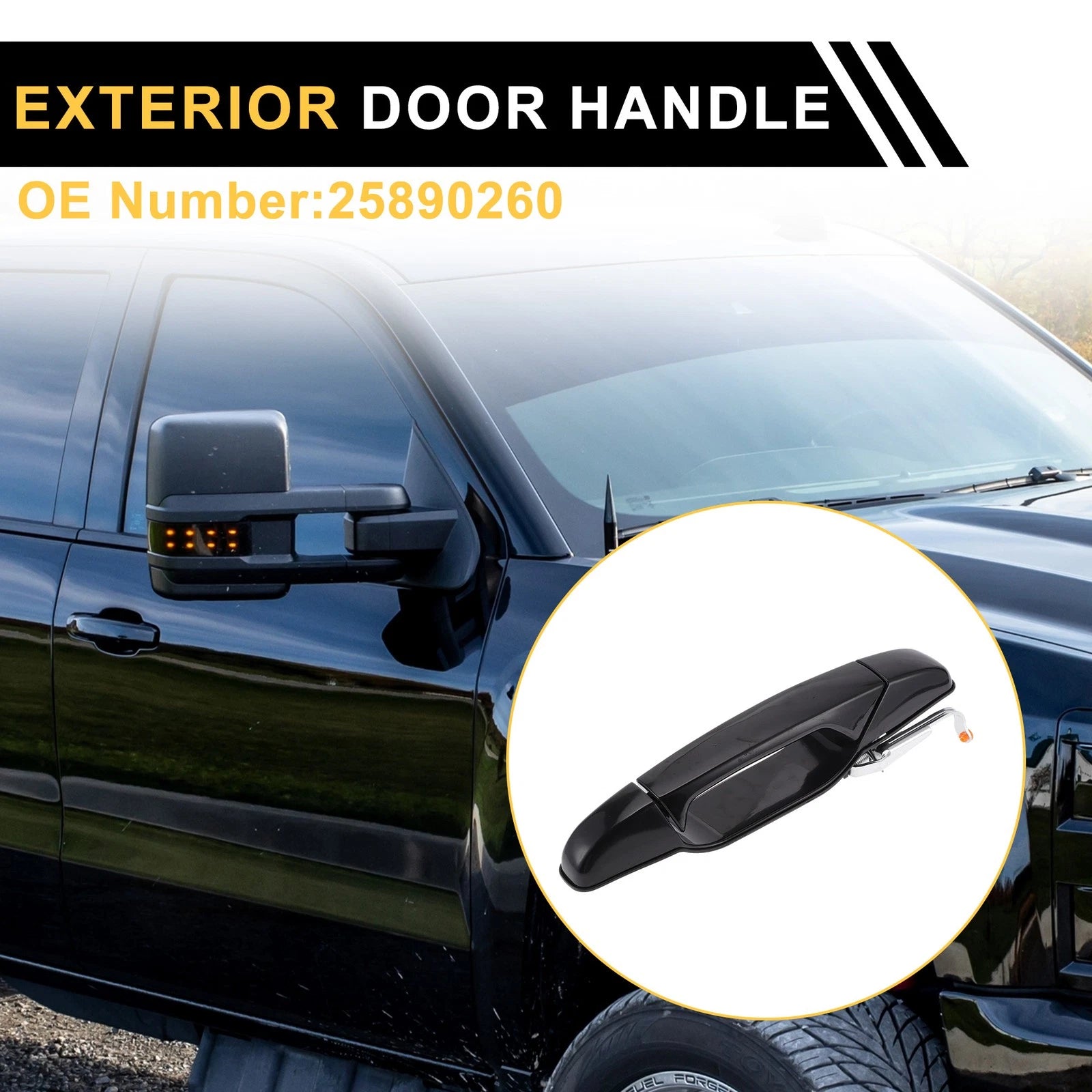 Rear Right Exterior Door Handle Replacement for Cadillac Escalade (2007–2013)