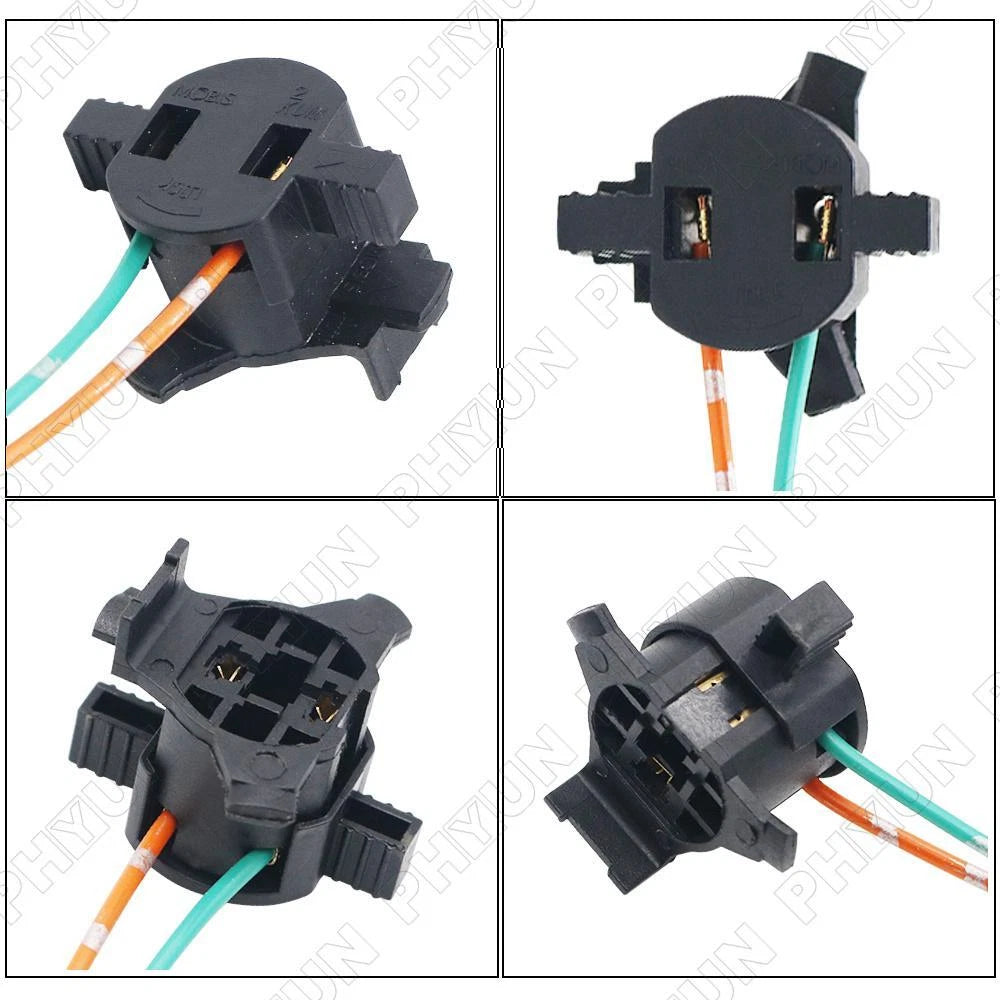 2Pcs H7 Headlight Halogen Lamp Socket Adapter For Fog Lights Daytime Light Bulbs