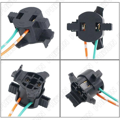 2Pcs H7 Headlight Halogen Lamp Socket Adapter For Fog Lights Daytime Light Bulbs