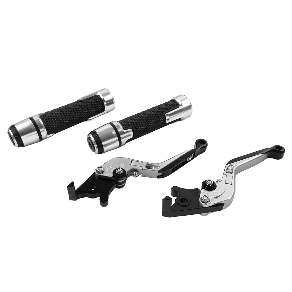 Silver Extendable Brake Clutch Levers Set for Aprilia Tuono V4 (2011–2023)