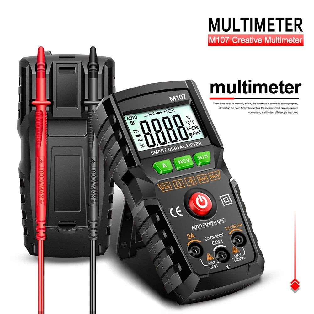 Digital Multimeter M107 4000 Counts with Backlit LCD (Auto Power Off)