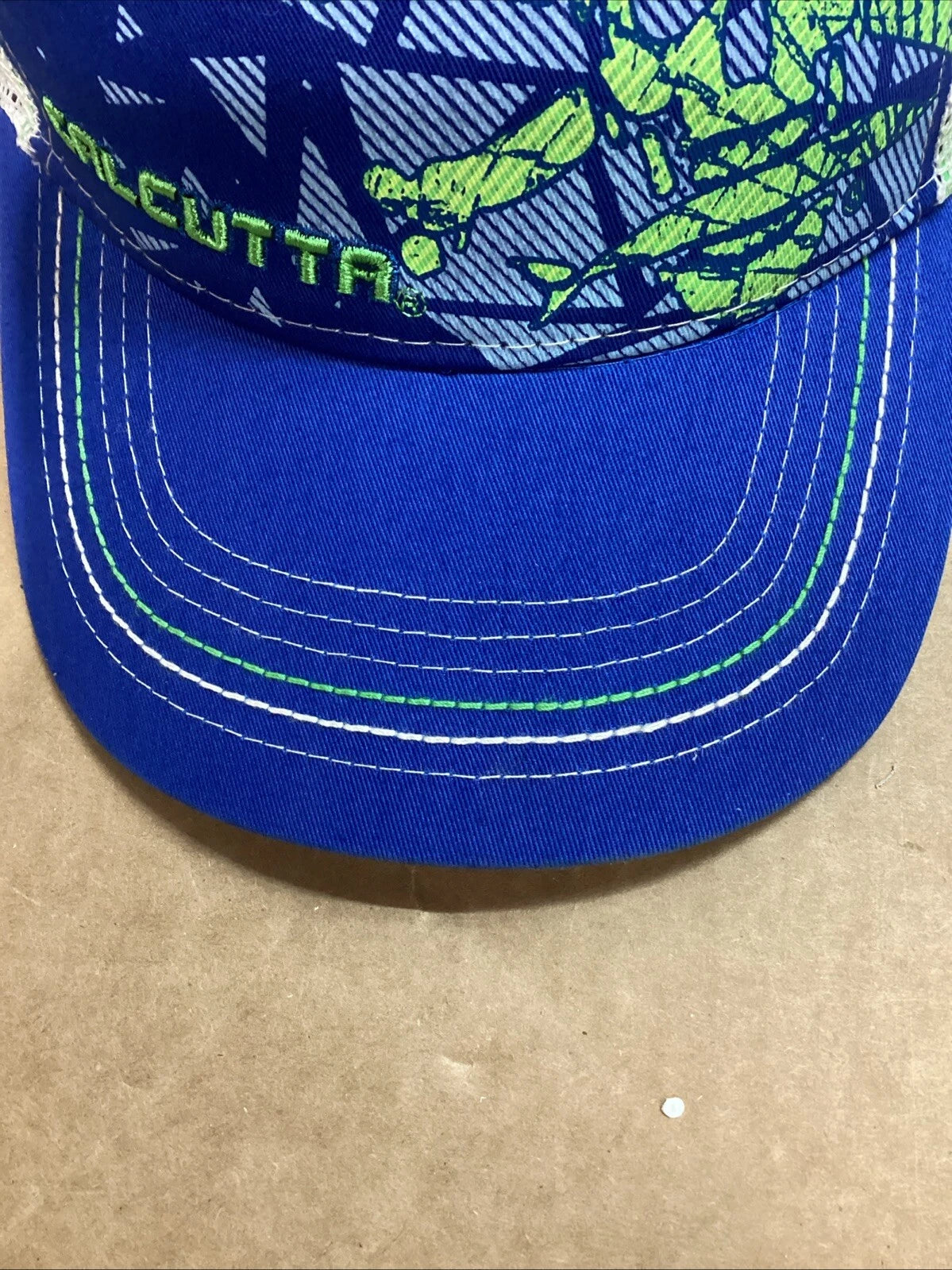 Calcutta Cap BRS121030 for Youth Blue/White Adjustable Mesh (NWT)