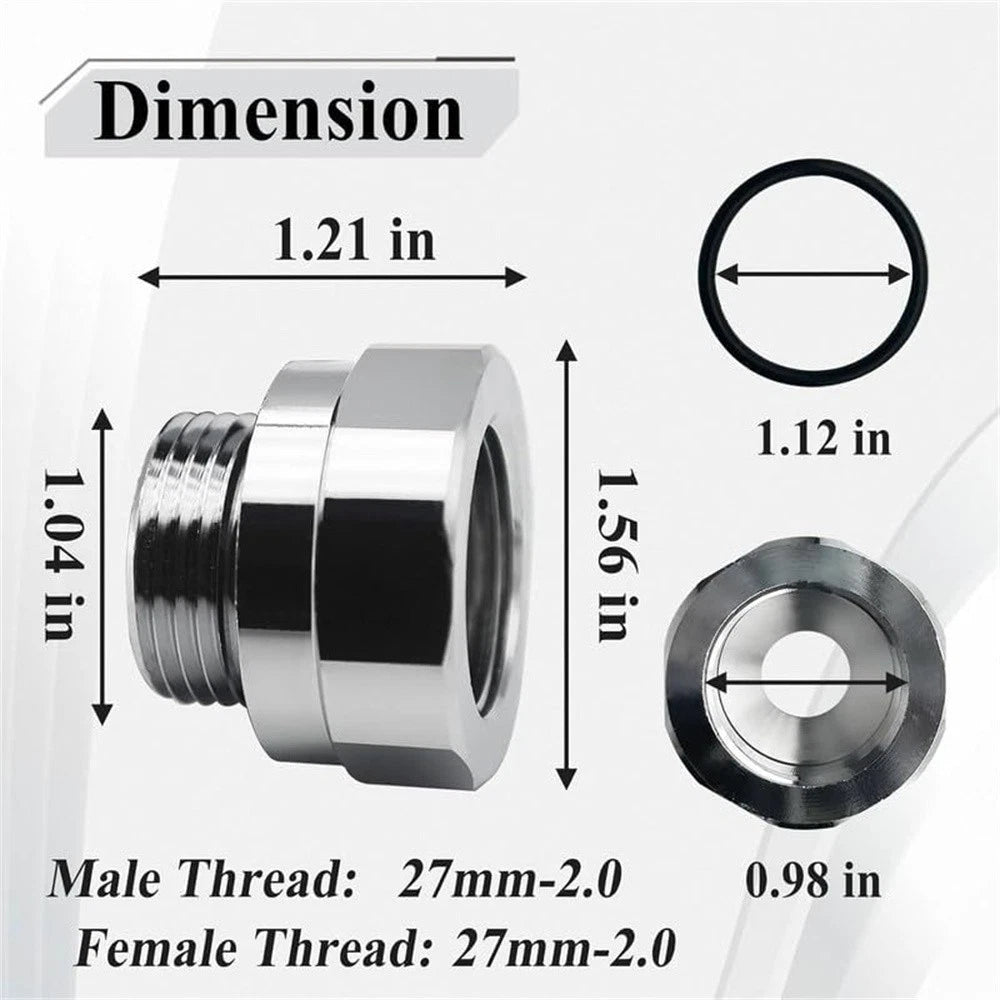 27mm-2.0 Thread Size Oil Drain Valve Adapter with O-ring