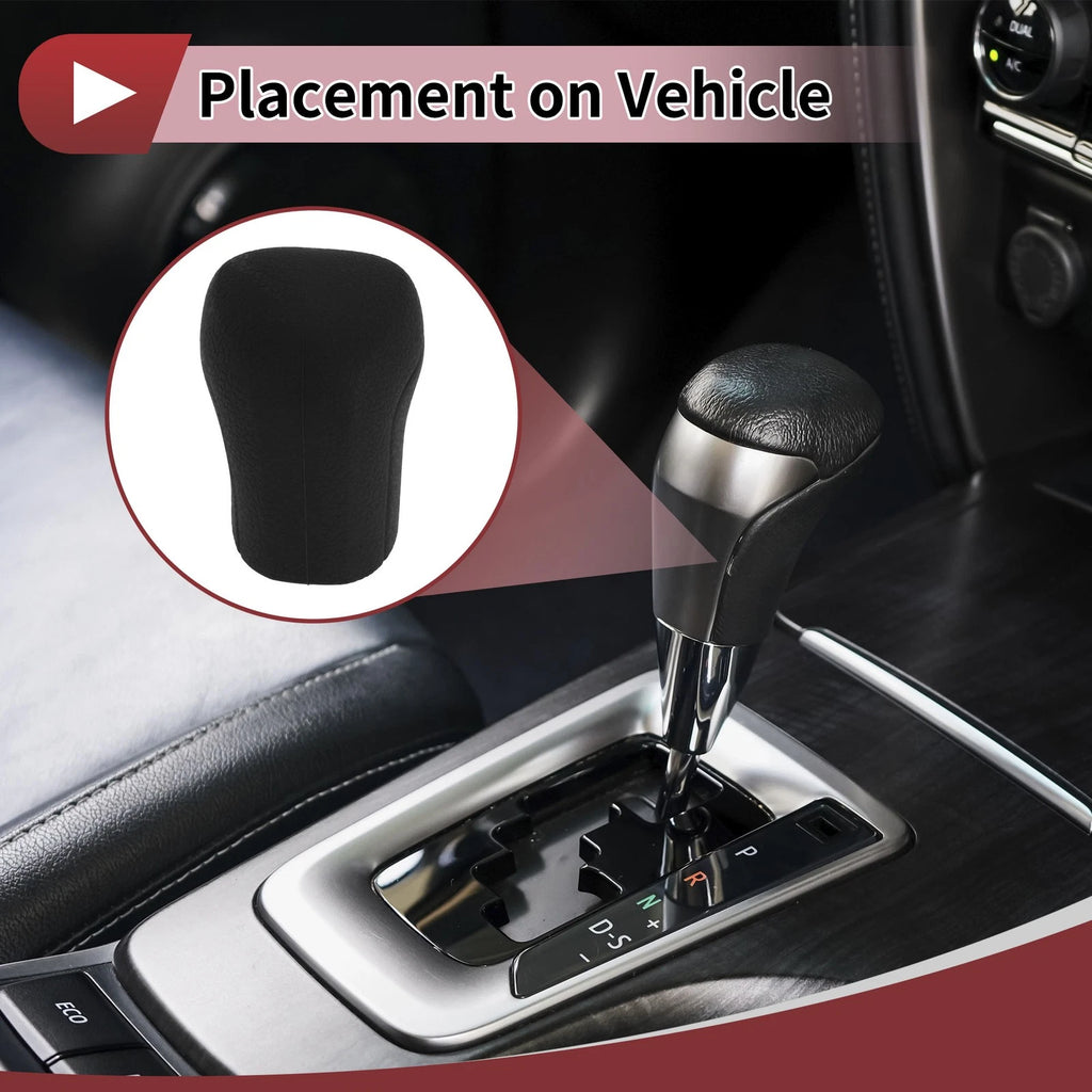 Gear Shift Knob Cover Universal Silicone Black (Car SUV)