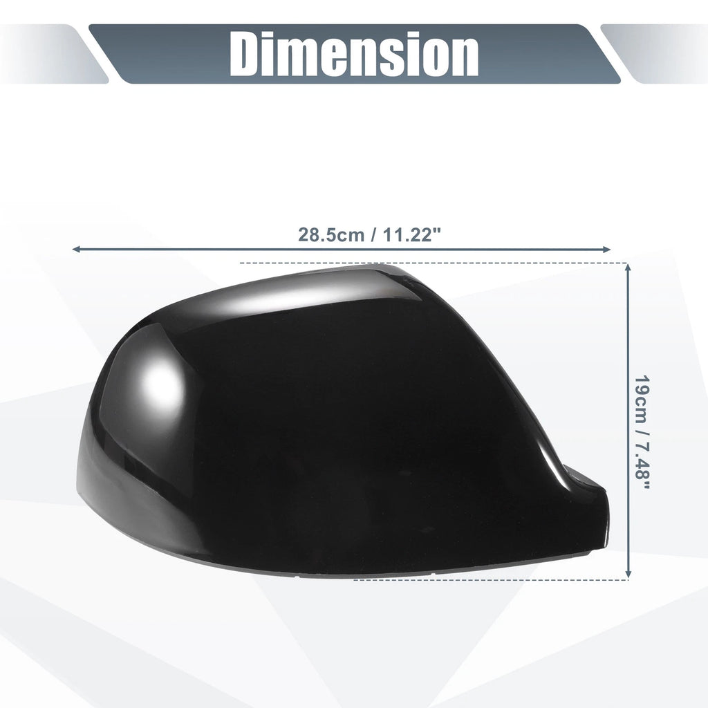 Right Side Mirror Cover Cap Gloss Black Replacement for Volkswagen Transporter T5 T6 (2003–2015)