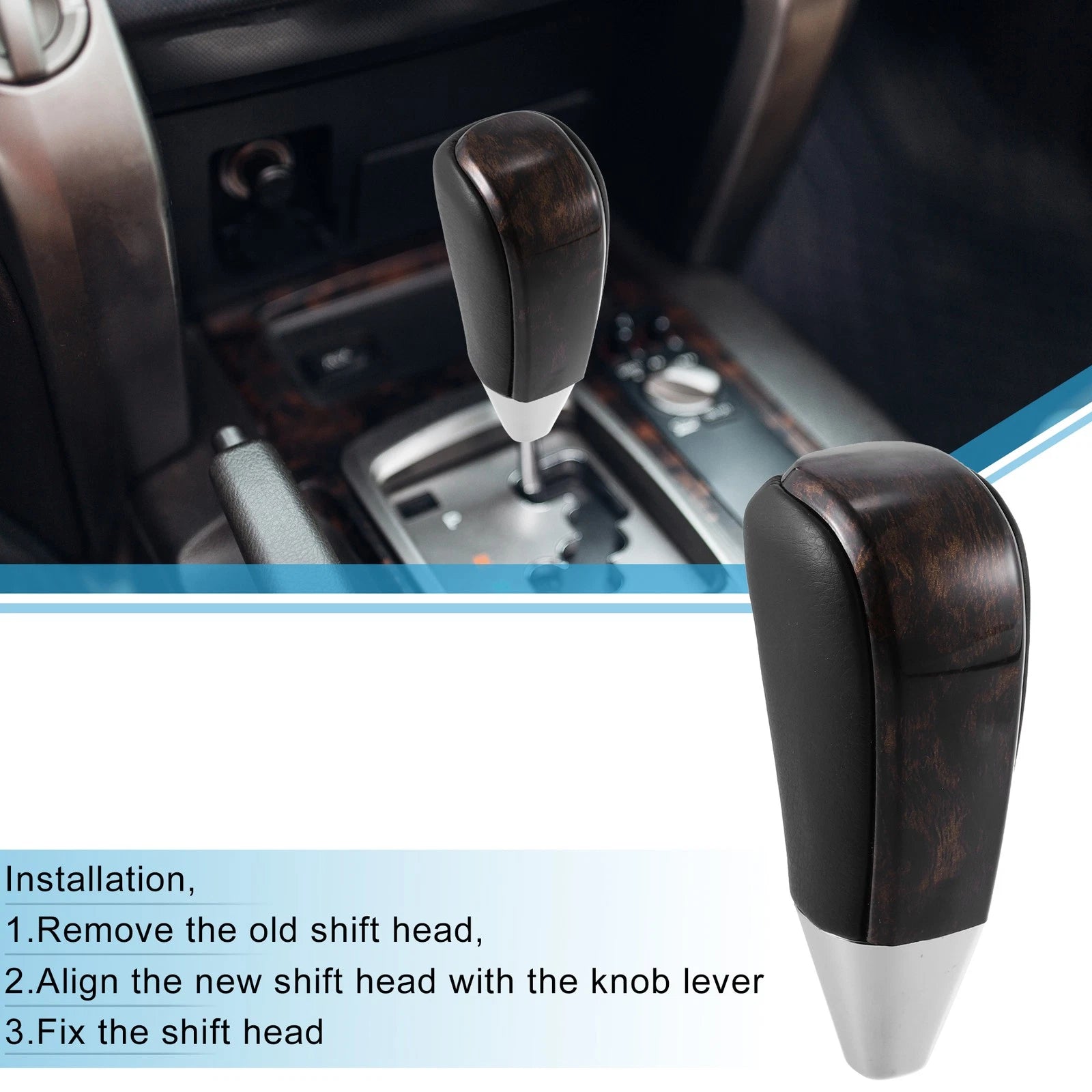 Gear Shift Knob Stick Shifter Replacement for Toyota Land Cruiser (2016–2021)
