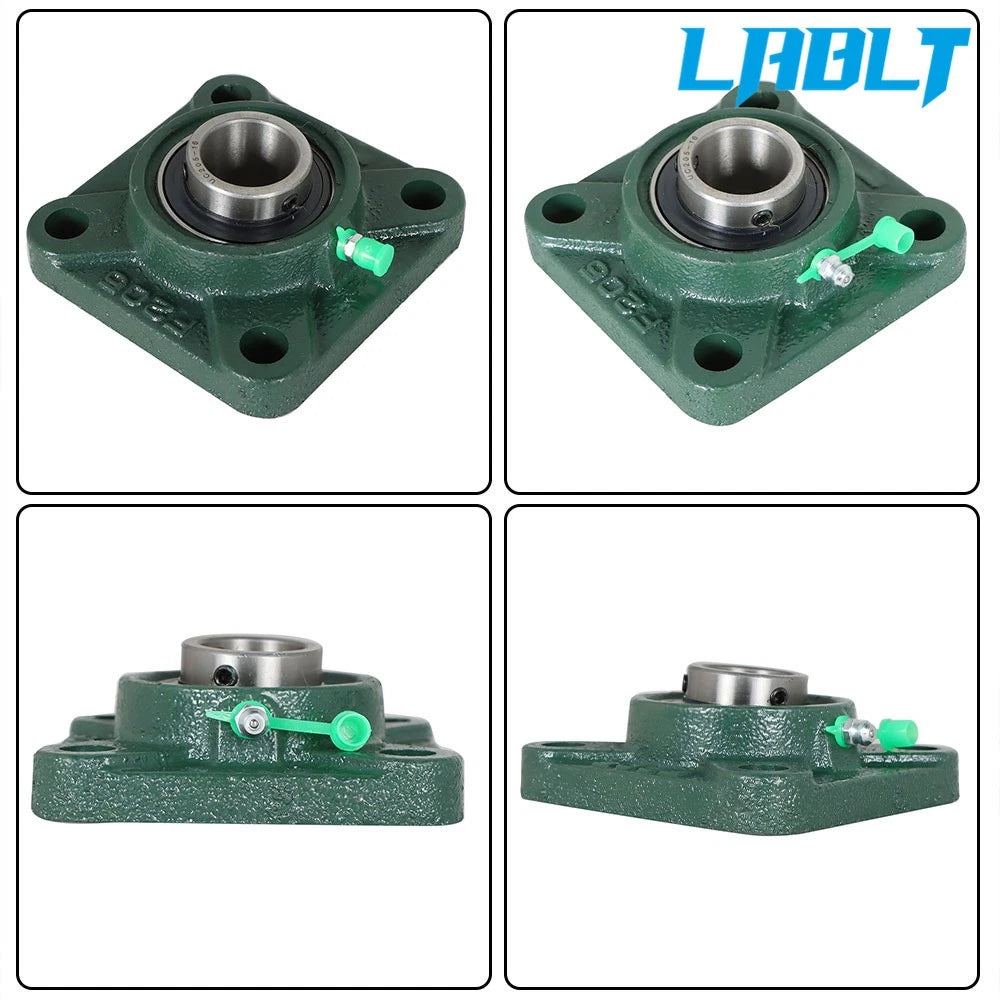 2X UCF205-16 Solid Base Pillow Block Flange Mounted Bearing for