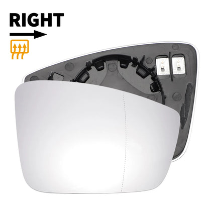 Heated Right Side White Mirror Glass for Skoda Mii, Volkswagen (2012–2020)