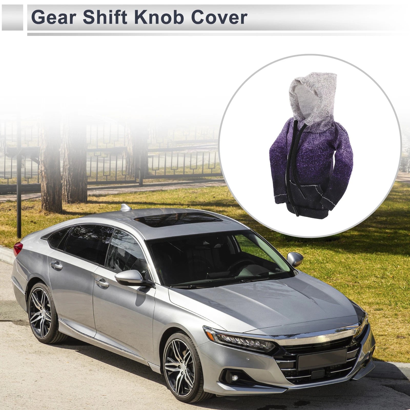 Gear Shift Knob Cover for Car (3D Printed, Purple Gradient)
