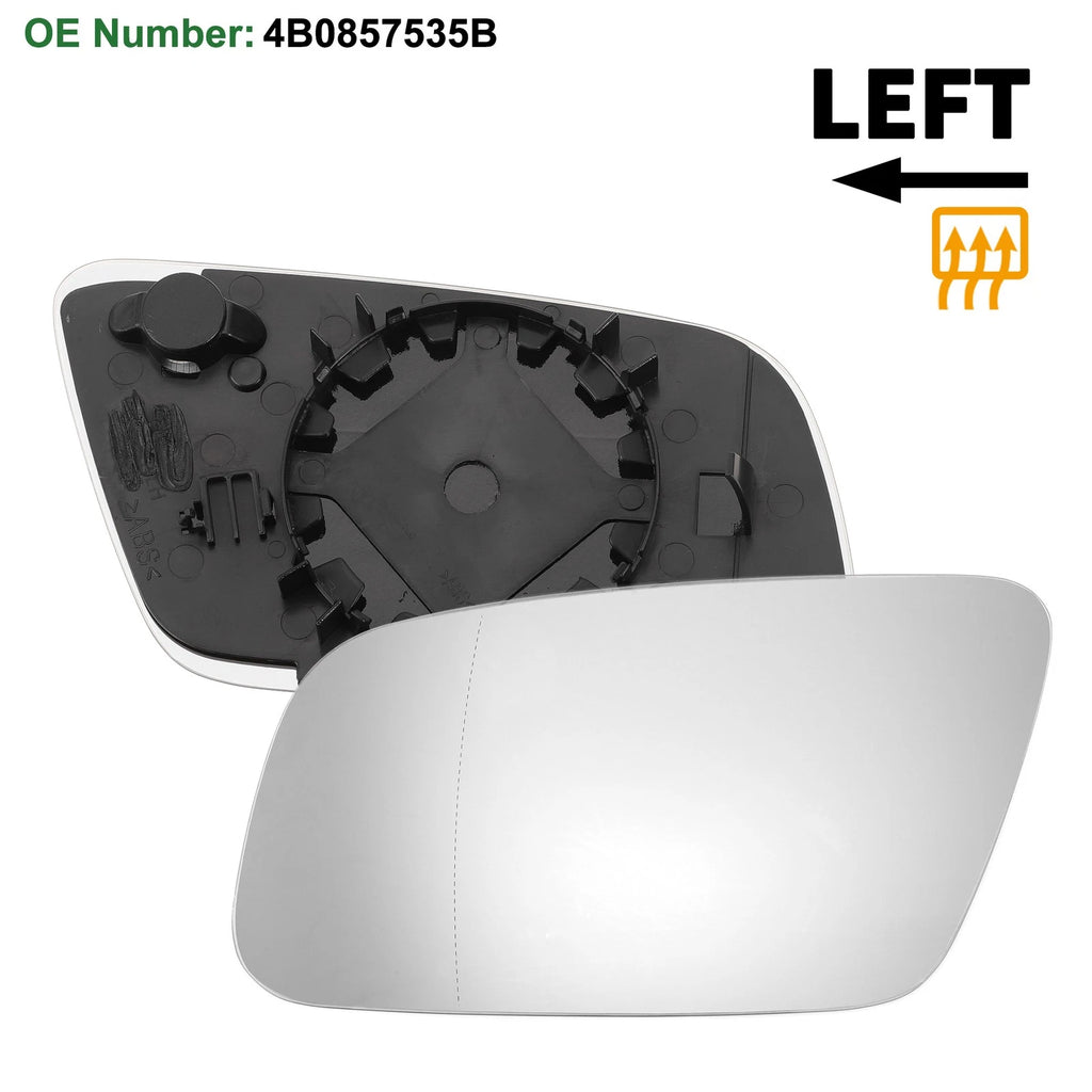 Heated Left Side Mirror Glass Replacement for Audi A6 (1997–2005)