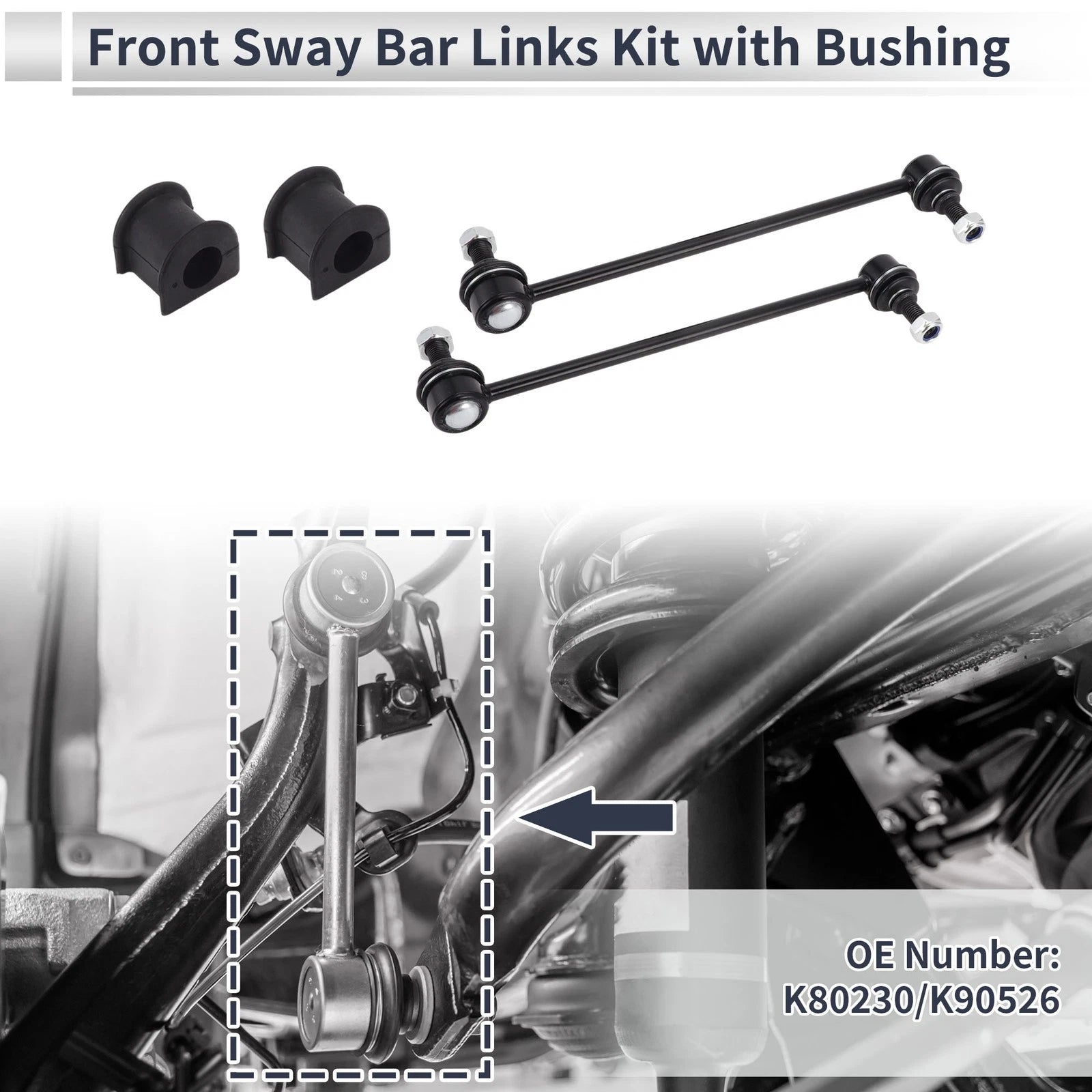 Front Stabilizer Bar Links 2 Pcs Bushing for Toyota Matrix (2003–2014)