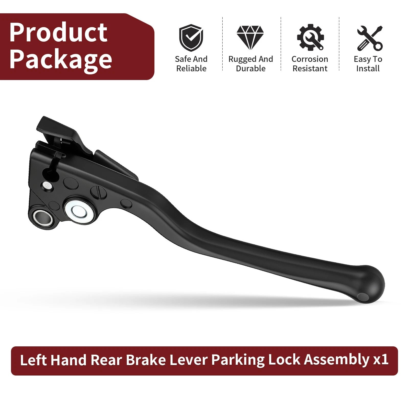 Left Hand Rear Brake Lever Parking Lock Assembly for Honda FourTrax 300 (1988–2000)