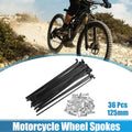 14G J Bend Bicycle Spokes Kit 125mm with Nipples for 36pcs