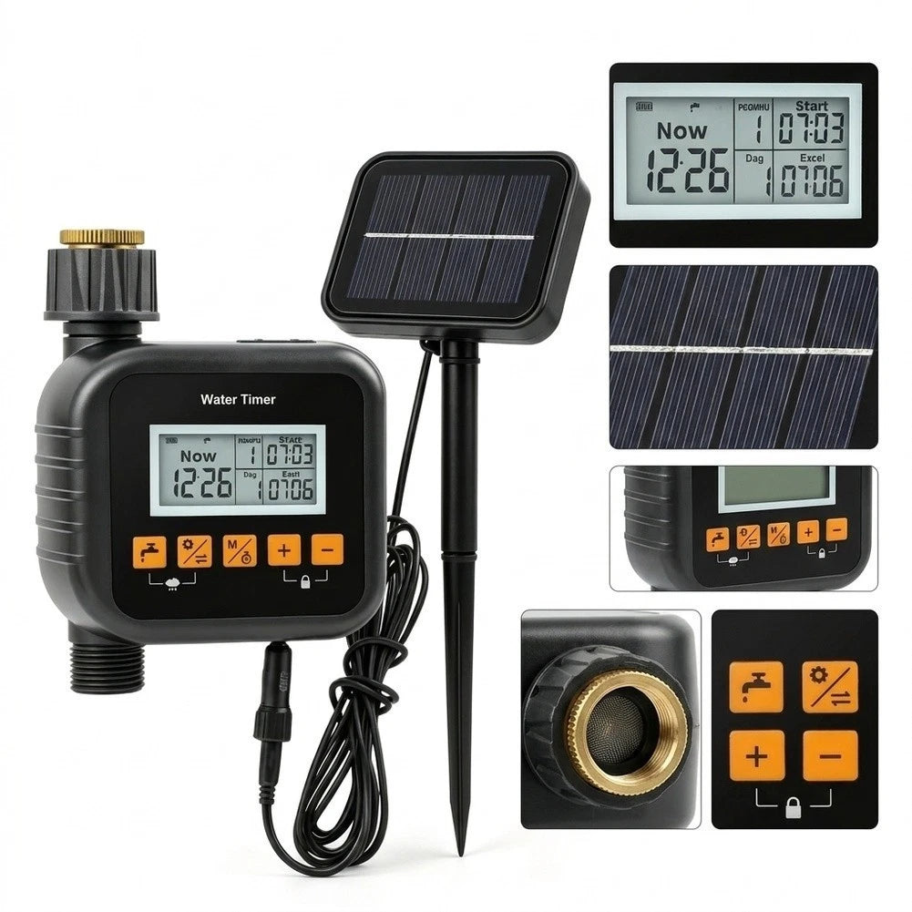 Rain Delay Solar Watering Timer for Garden Hose