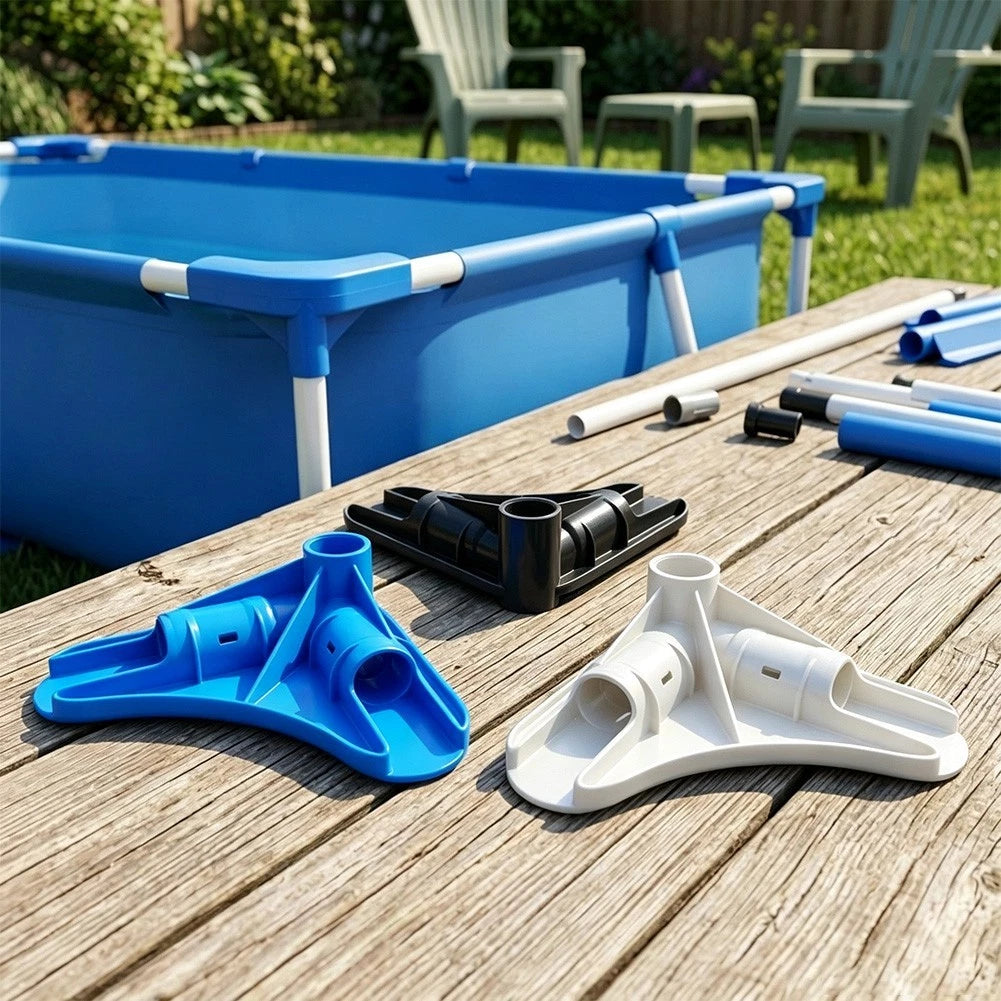 Pool Corner Bracket for Stable Structure Support (White, Black, Blue)