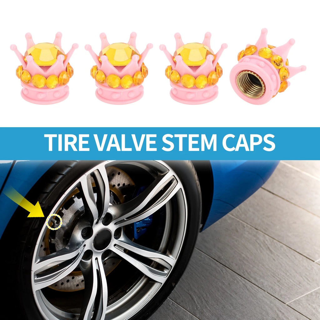 Tire Valve Stem Caps Wheel Valve Cap Replacement for Car SUV RV (4pcs)