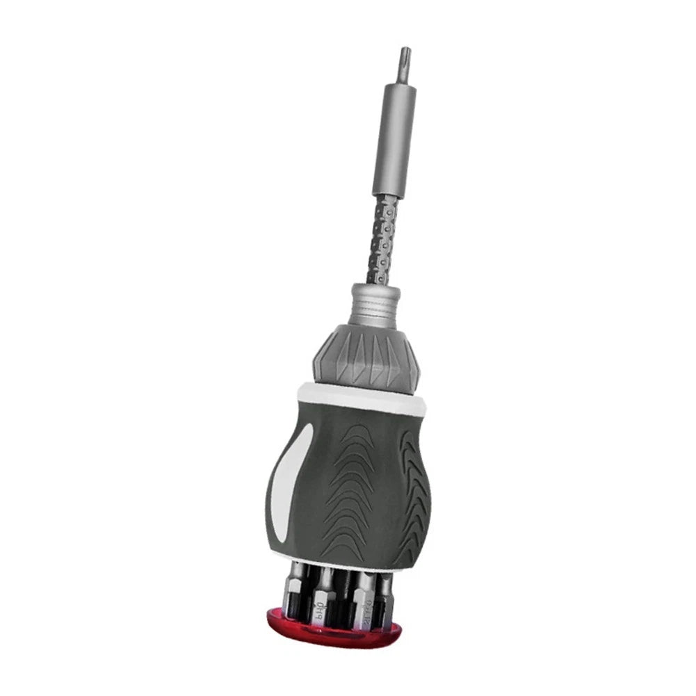 Ratchet Screwdriver Set with Magnetic Bits for Precise Driving Tasks
