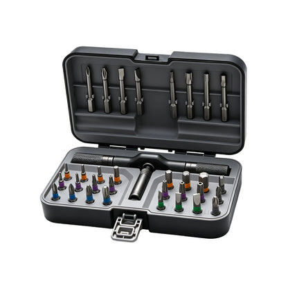 33-Piece Precision Ratchet Screwdriver Set for Bicycle Repair (Universal)