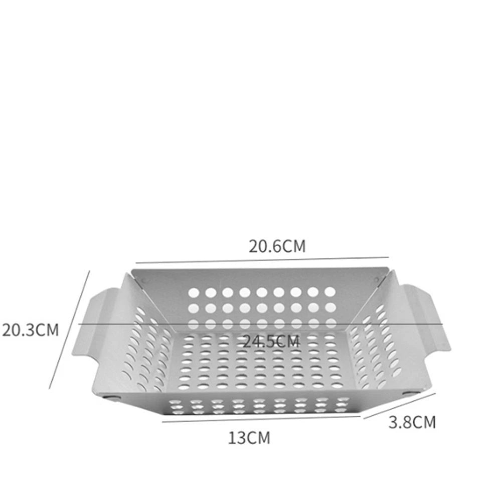 Stainless Steel Vegetable Grill Basket for Barbecue Cooking