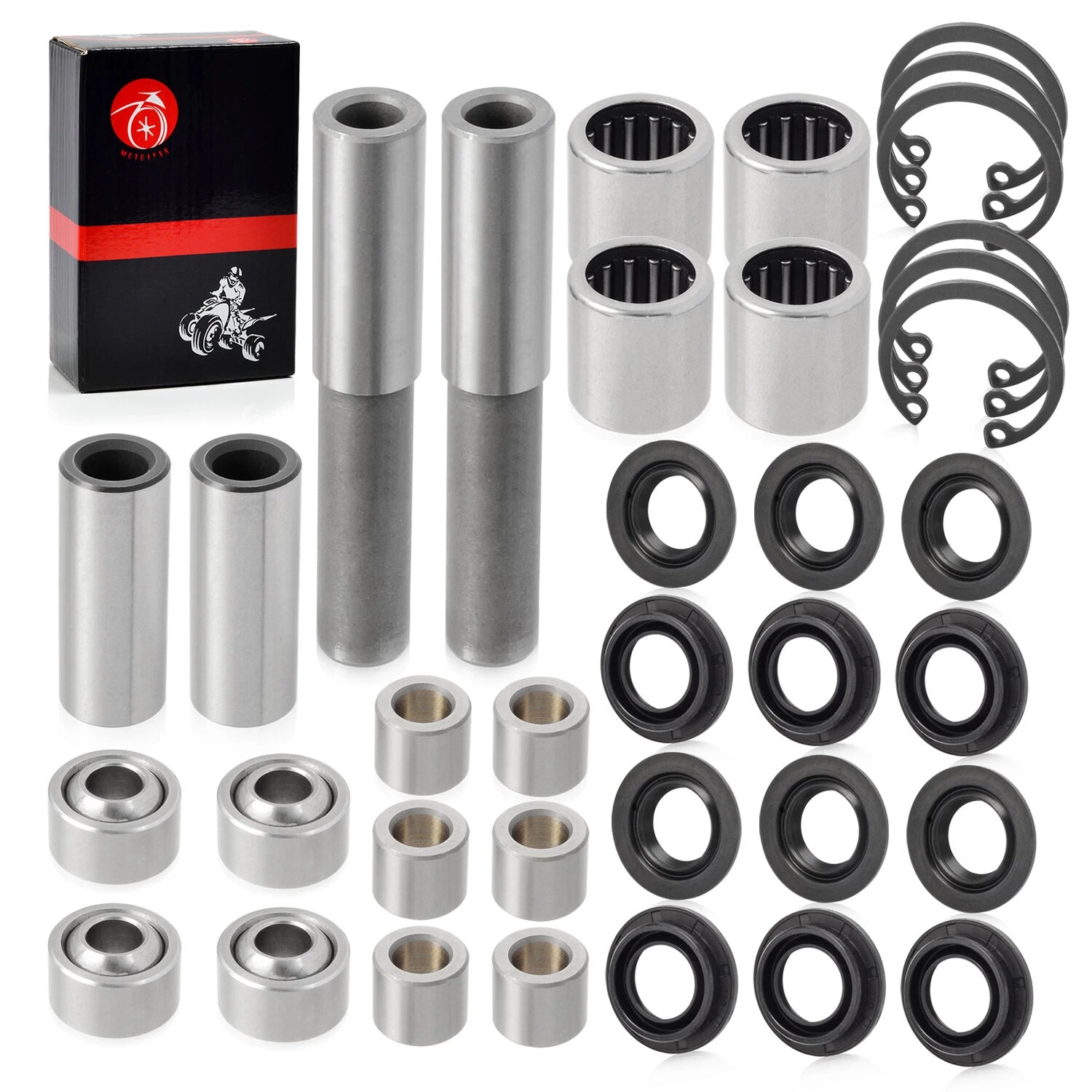 Front Upper Lower Arm Bearing Bushing Seal for Kawasaki Brute Force 650 750 (2003–2023)