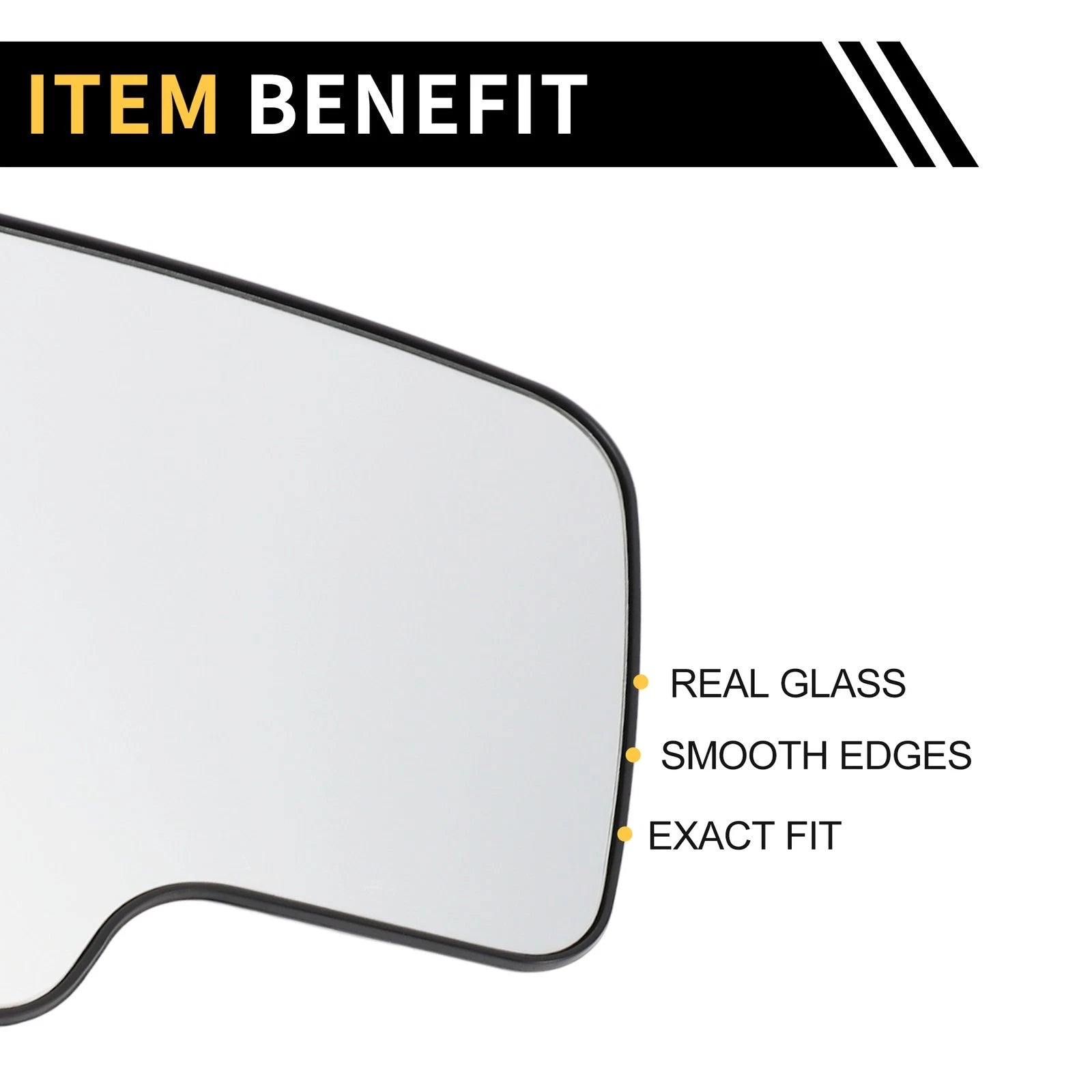 Heated Left Mirror Glass Replacement for Chevrolet Silverado 1500 2500 3500 (2014–2018)
