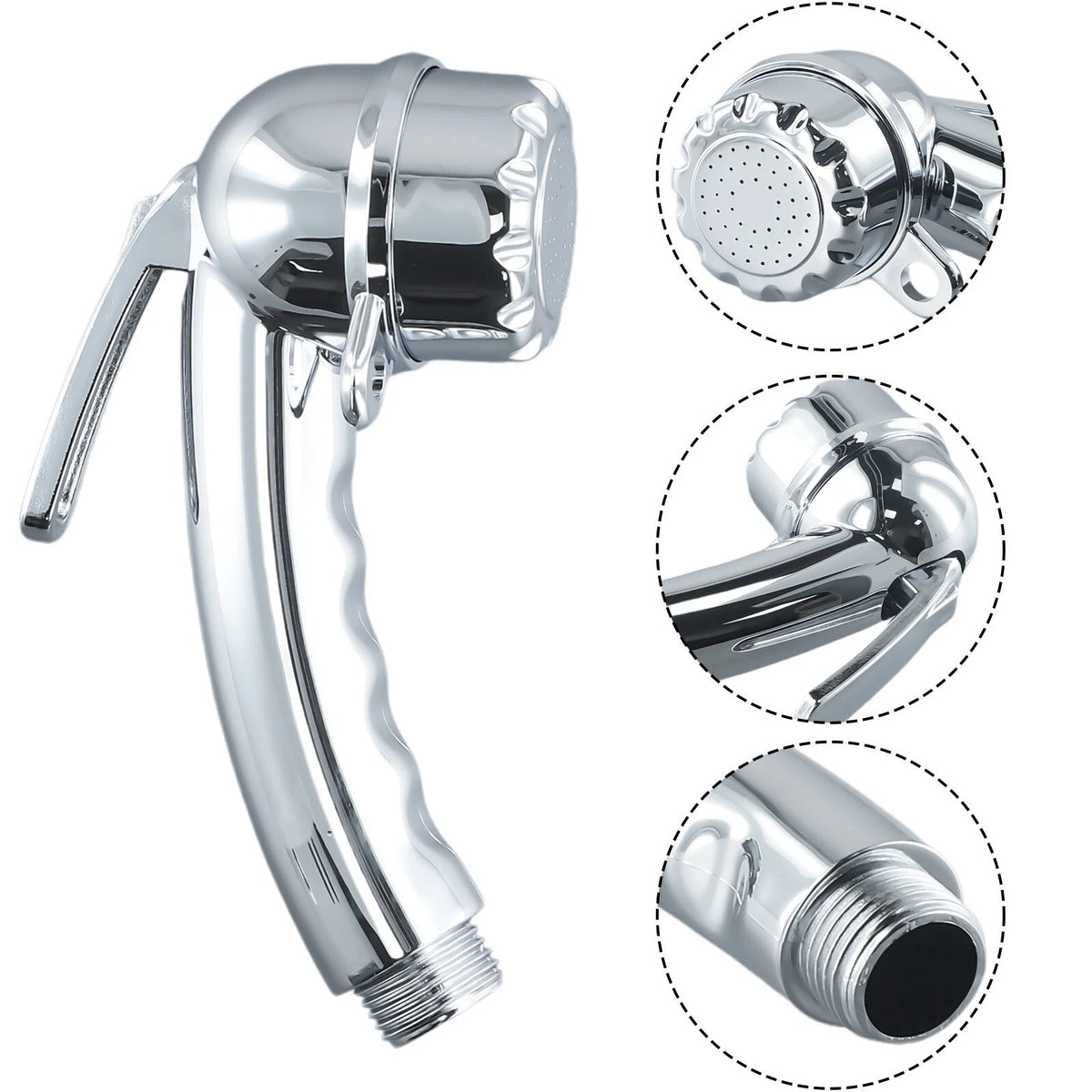 12" Shower Head with Stop Button for Boat Motorhome